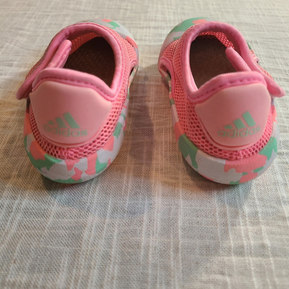 Adidas Water Sneakers Toddler 5K Pink Aqua Teal Water Sport Outdoor Sandals Mesh - Picture 5 of 9